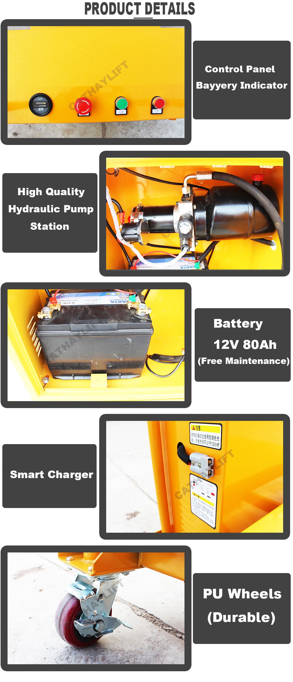 small electric lift table-details