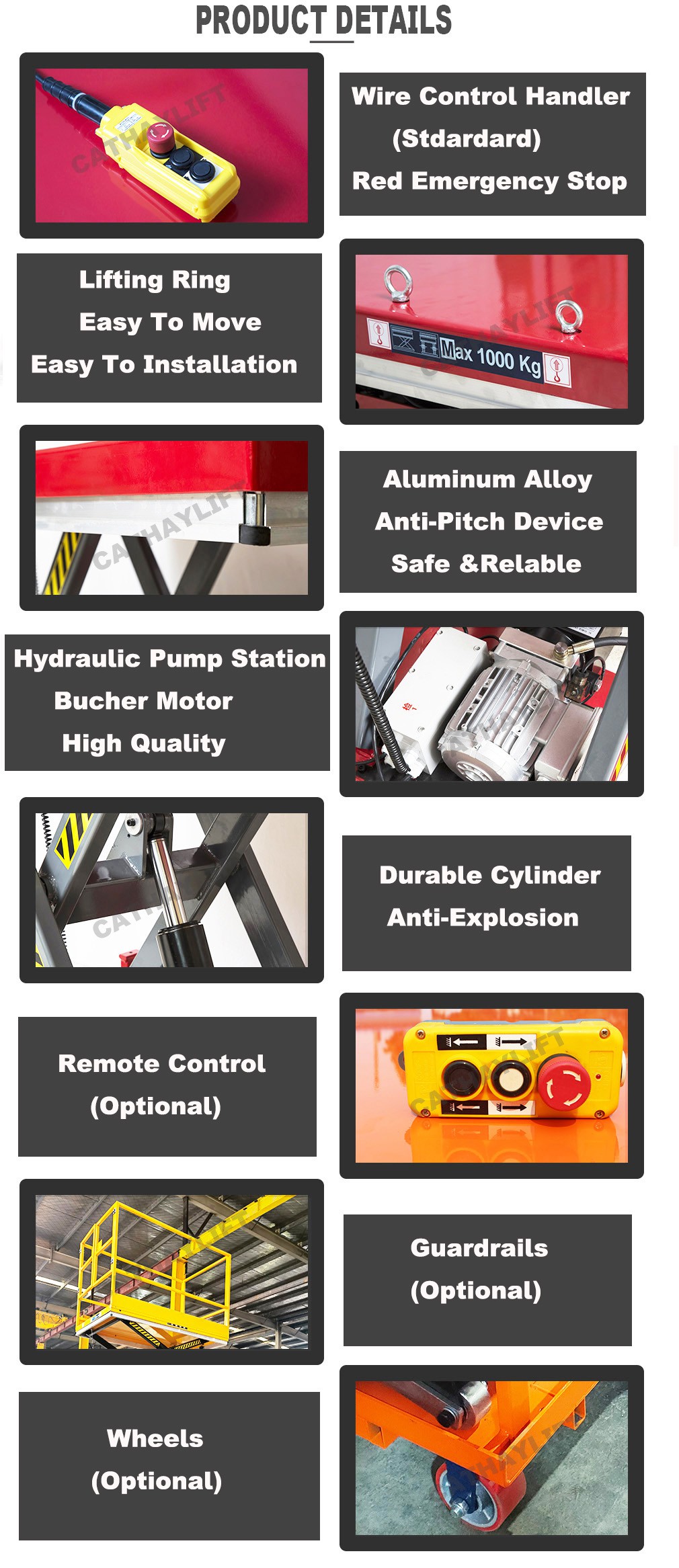 hydraulic lift table-details 3