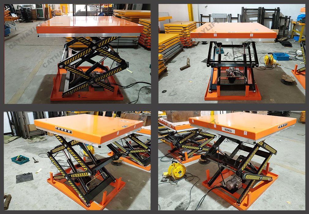 double scissor lift table-real order