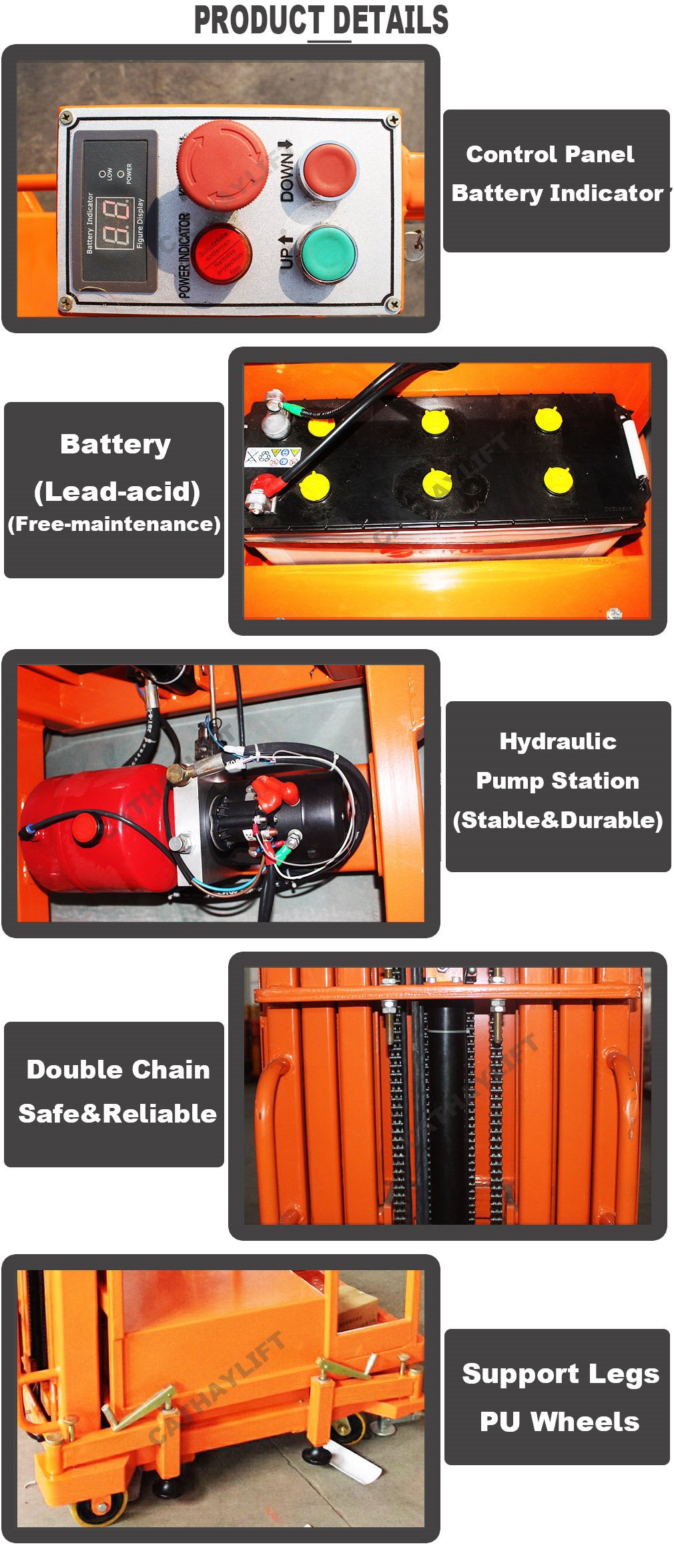 semi-electric order picker-details