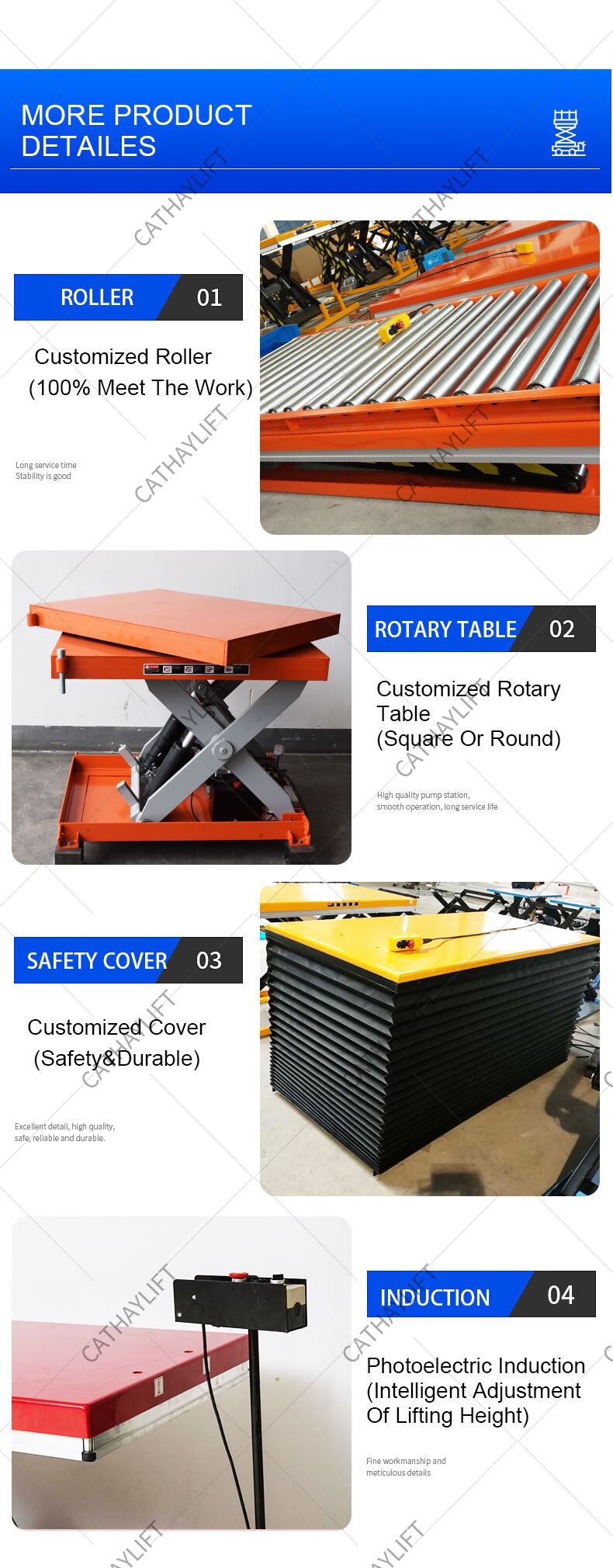Stationary scissor lift table-Shandong Cathay Machinery Ltd cathaylift 4