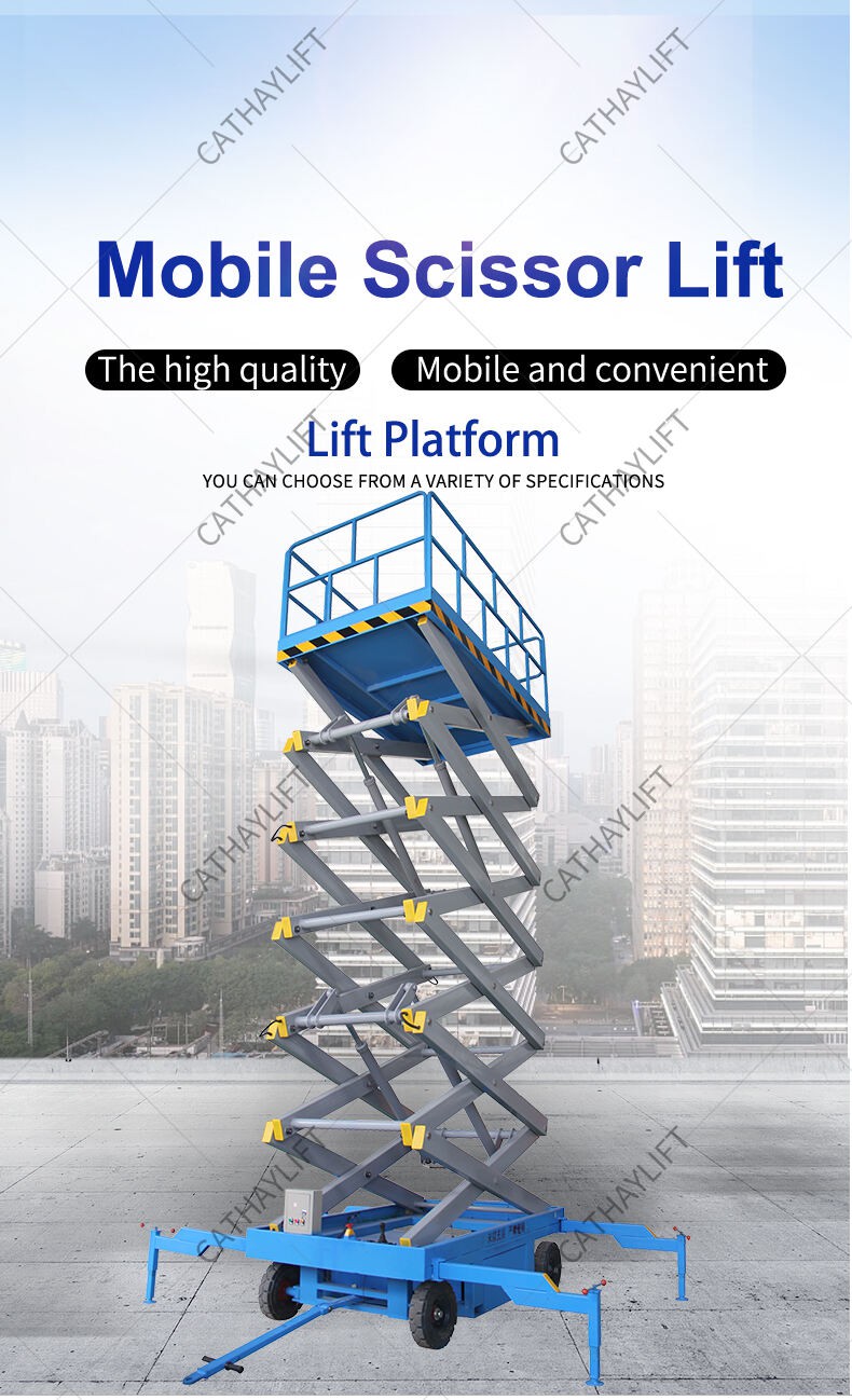 product-1-1 Cathaylift economical towed mobile scissor lift-Shandong Cathay Machinery Co Ltd 1