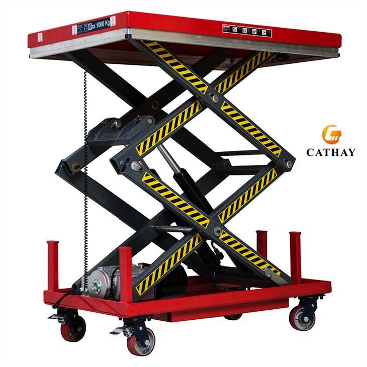 mobile electric scissor lift table