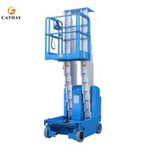 Can a vertical mast lift be used in hazardous environments?