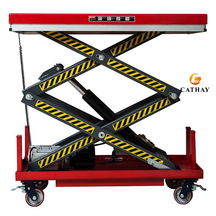 mobile double scissor lift table