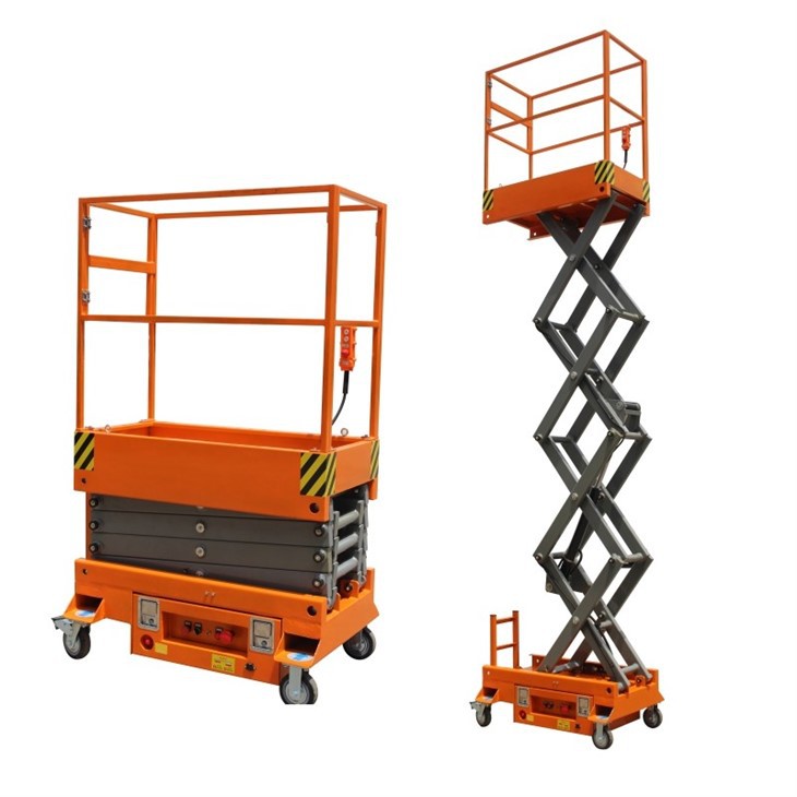 New Mini Semi-automatic Mobile Scissor Lift price