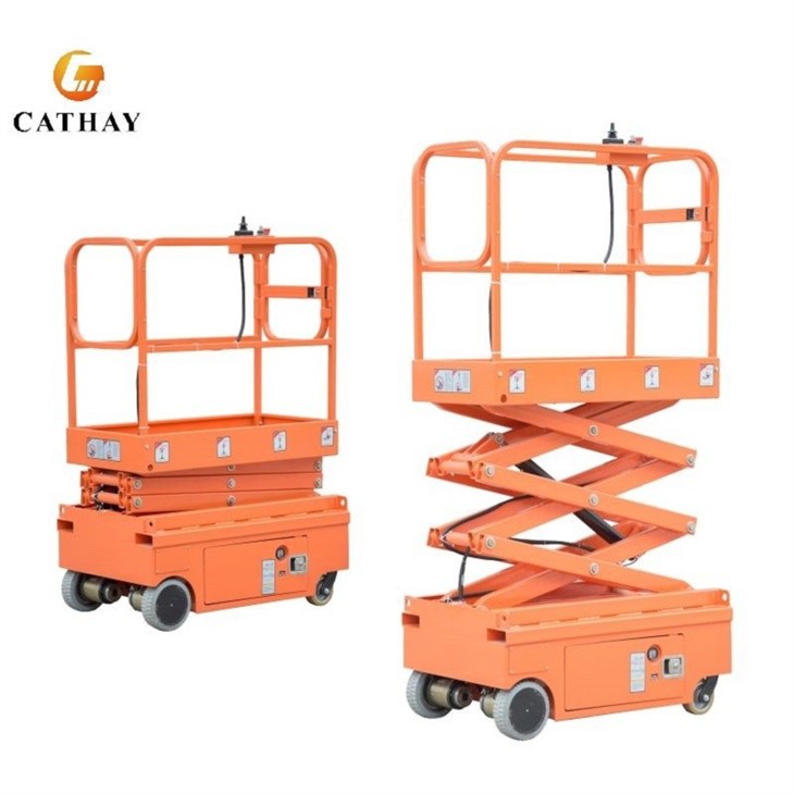 New Mini Semi-automatic Mobile Scissor Lift high quality