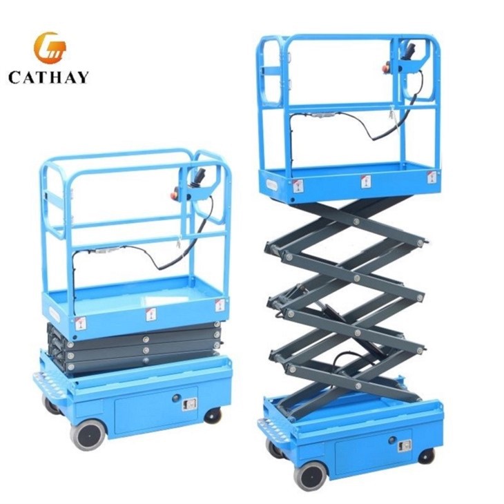 New Mini Semi-automatic Mobile Scissor Lift high quality
