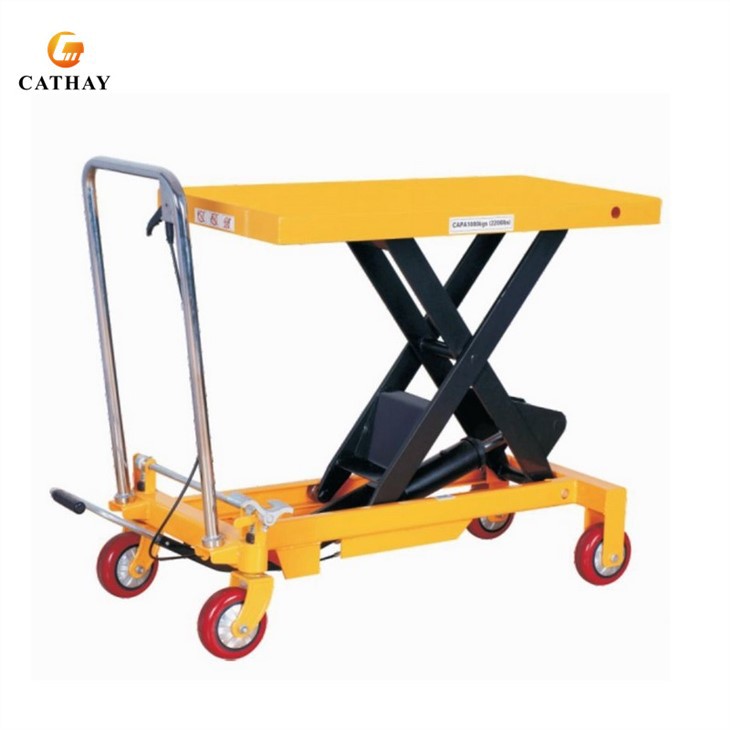 scissor lift table wheels