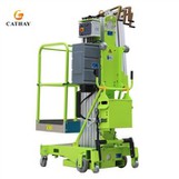 What are the safety features of a material lift?